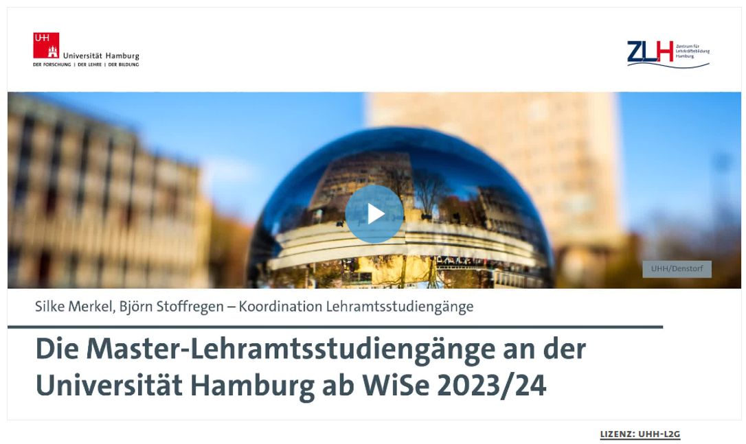 Präsentation Master-Lehramtsstudiengänge UHH ab WiSe 2023/24